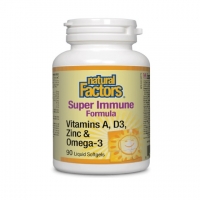 NATURAL FACTORS ВИТАМ.A+D3+ZN+ОМЕГА3Х90