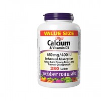 WEBBER NATURALS-УЛТРА КАЛЦИЙ 650 МГ+ВИТ.D3 400X280