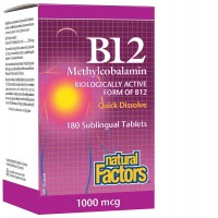 NATURAL FACTORS - ВИТАМИН В12 МЕТИЛКОБАЛАМИН X 180